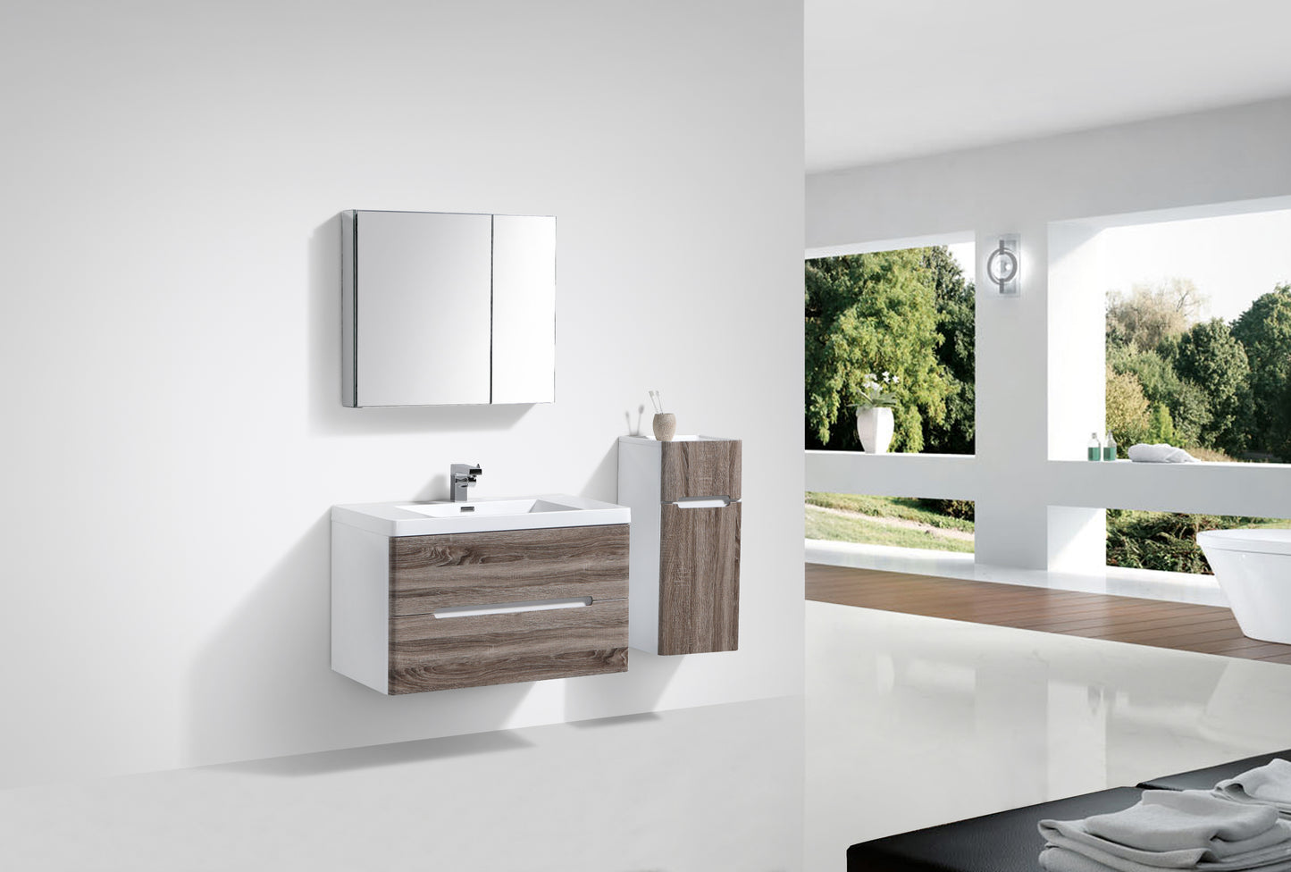 Venice Double Drawer Vanity Cabinet-no basin 900mm
