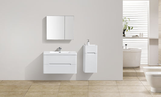 Venice Double Drawer Vanity, Top and Basin 900mm