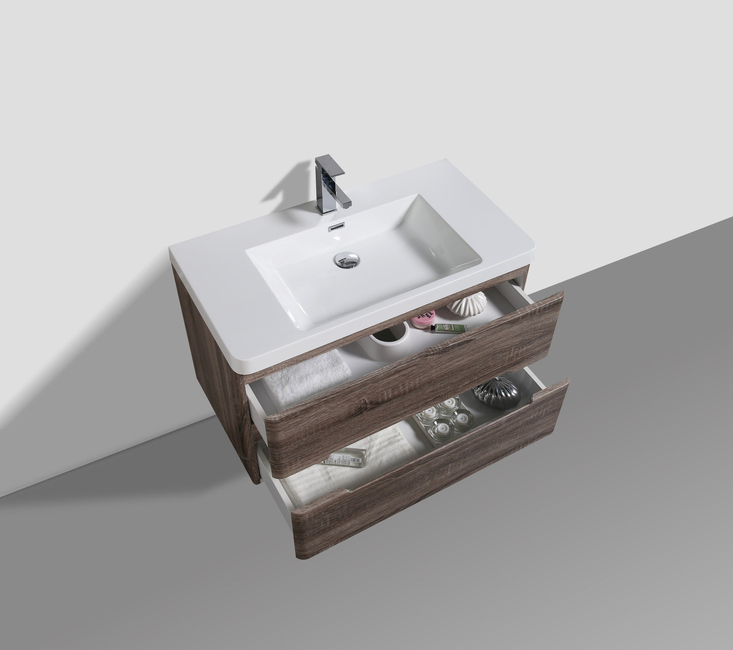 Venice Double Drawer Vanity 900mm - basin excluded