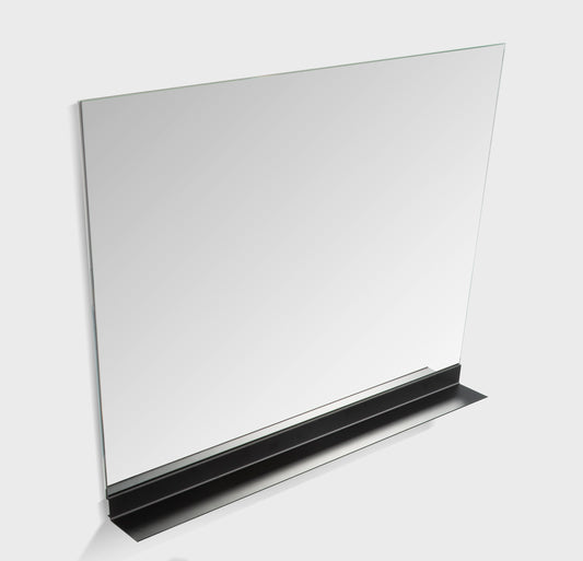 Zen Mirror with Matt Black Shelf - 1000 mm