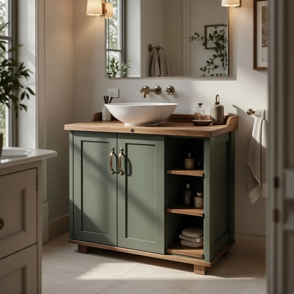 A Double Door Hampshire unit with an open shelf