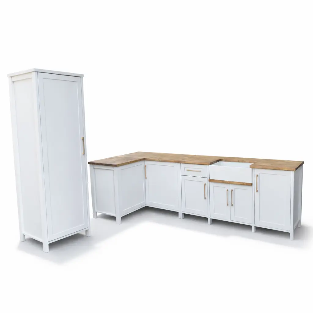 Kitchen-freestanding White, Freestanding Kitchen Unit