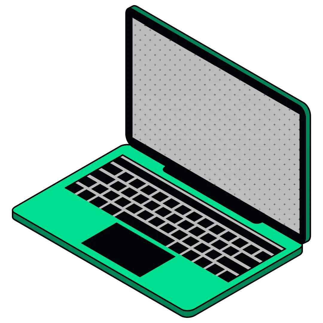 green laptop icon