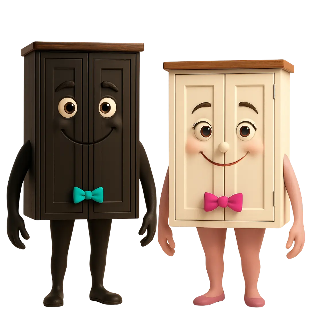 Two Anthropomorphised Cabinets