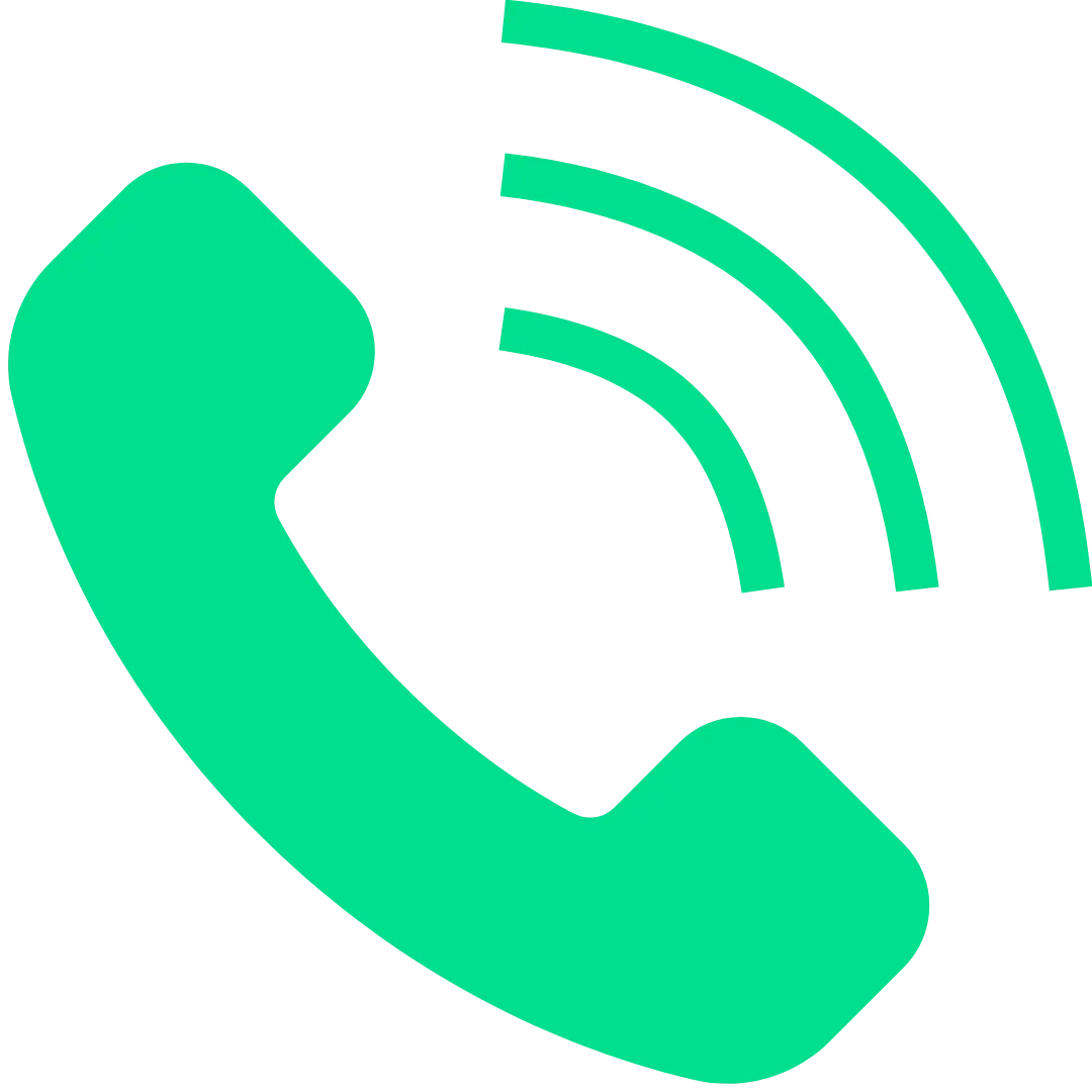 Green symbol of a phone
