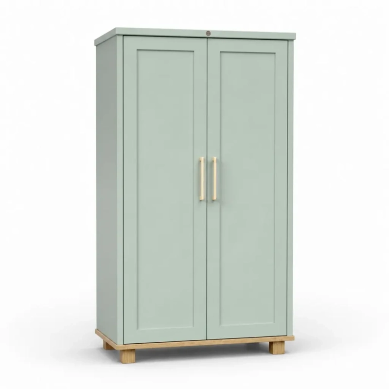 Double Door Pantry Green A green double door pantry