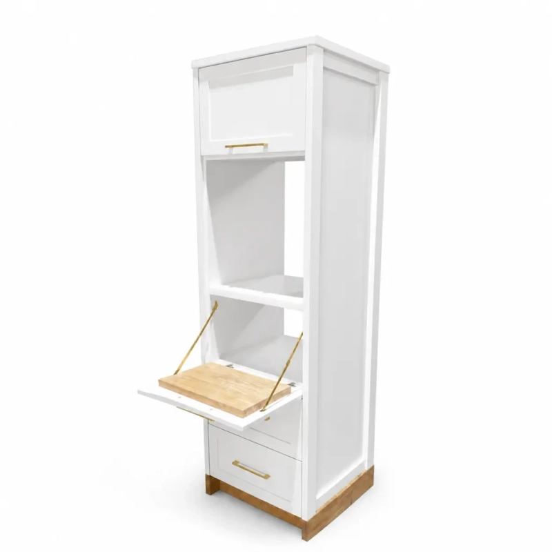 A white eye level oven unit