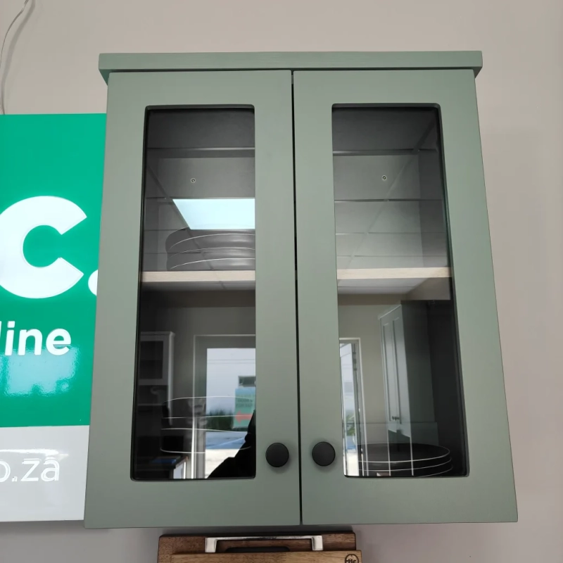 Green Double Door Wall Cabinet White Front