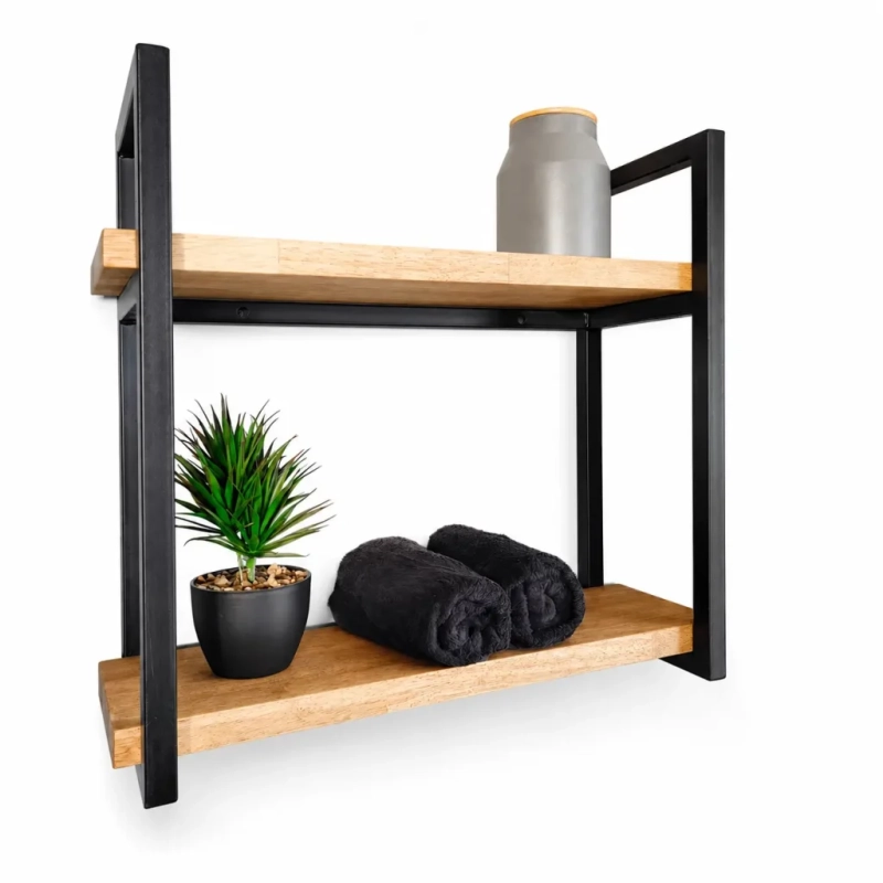 Left Two Tier Metalica Shelf On A White Background A Left View Of A Two Tier Metalica Shelf On A White Background