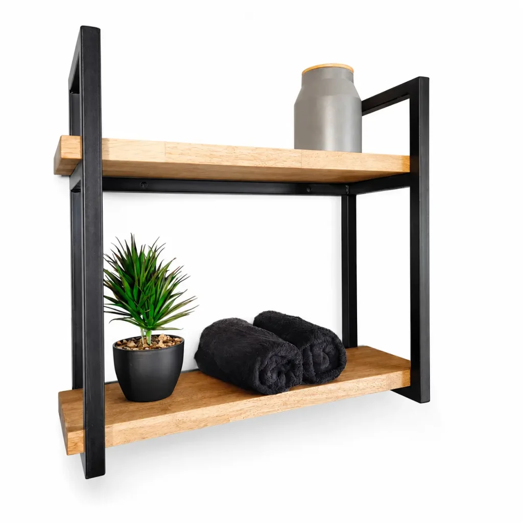 Left Two Tier Metalica Shelf On A White Background A Left View Of A Two Tier Metalica Shelf On A White Background