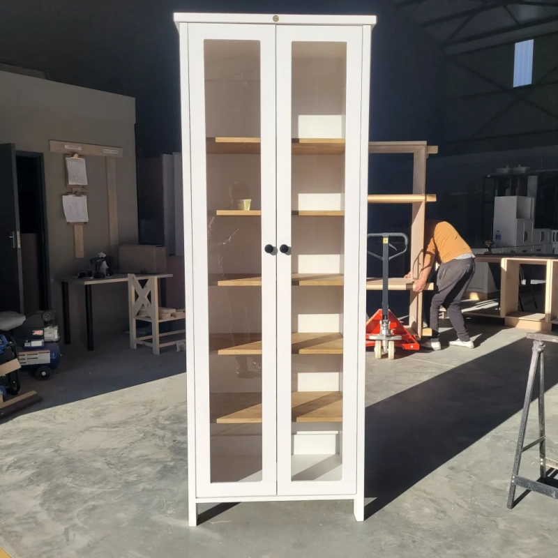 White Display Cabinet A White Display Cabinet In A Warehouse