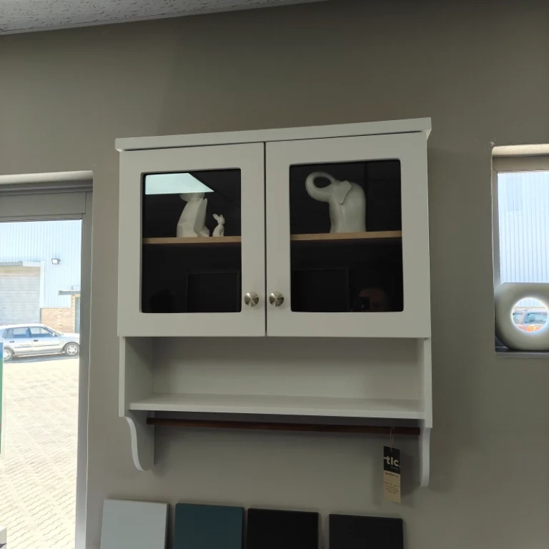 White Utensil Wall Cabinet Right Showroom
