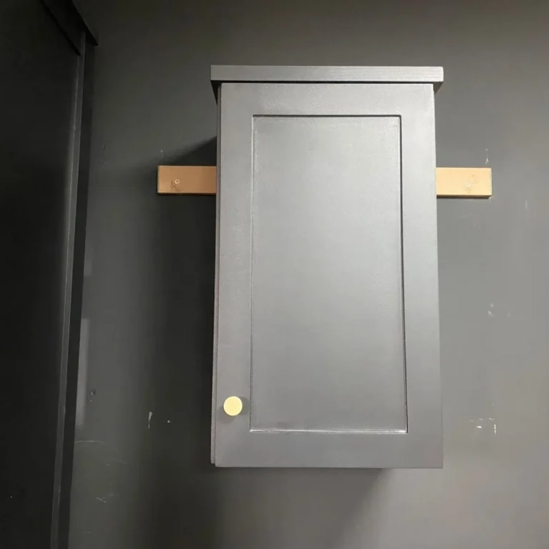 Black Single Door Wall Cabinet Showroom Front
