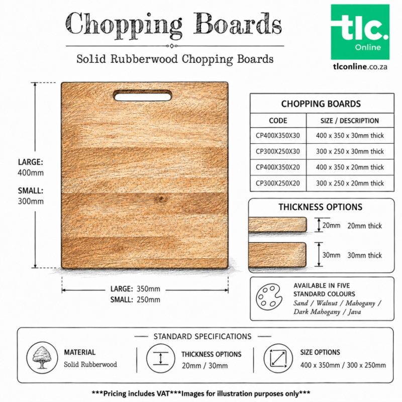 Chopping Board Sketch A Sketch Of A Chopping Board With It's Dimensions and Unit Code