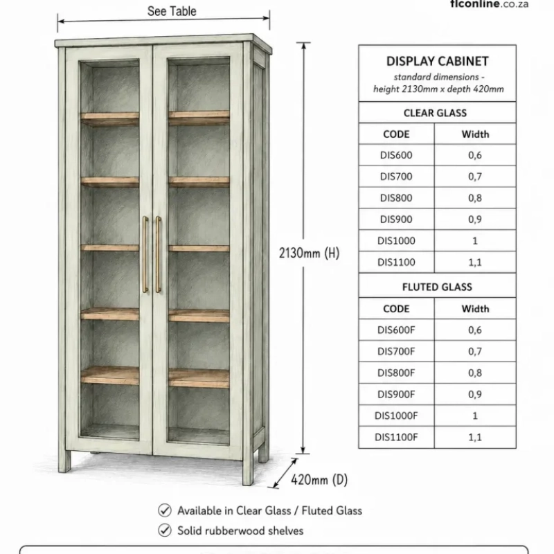Display Cabinet Sketch A Sketch Of A Display Cabinet With It's Dimensions and Unit Code