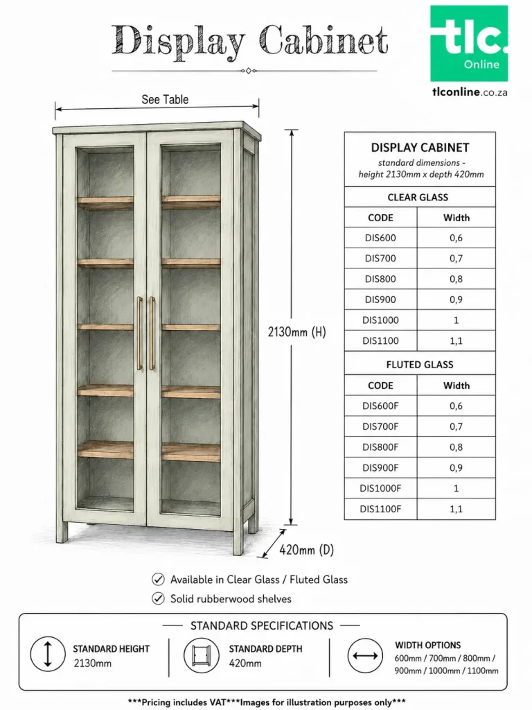Display Cabinet Sketch A Sketch Of A Display Cabinet With It's Dimensions and Unit Code