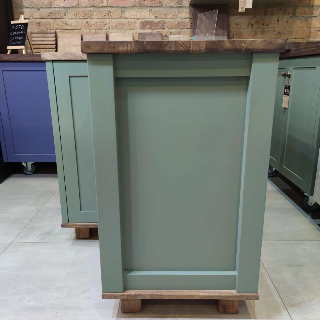 Green Floor Corner Cabinet Showroom Right