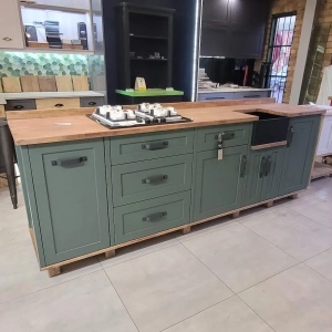 Green Freestanding Combo Cabinet Showroom Front
