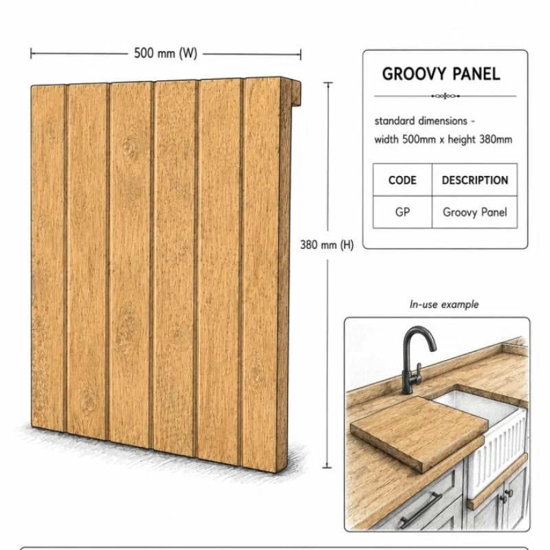 Groovy Panel Sketch A Sketch Of A Groovy Panel with It's Dimensions and Unit Code