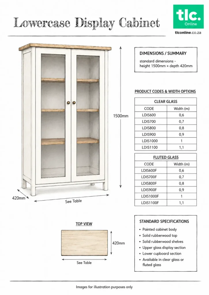 Lowercase Display Cabinet Sketch A Sketch Of A Lowercase Display Cabinet With It's Dimensions and Unit Code
