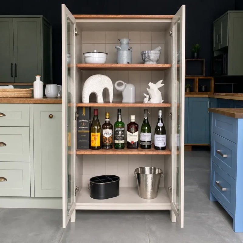 Open Full Lowercase Display Cabinet Showroom Front