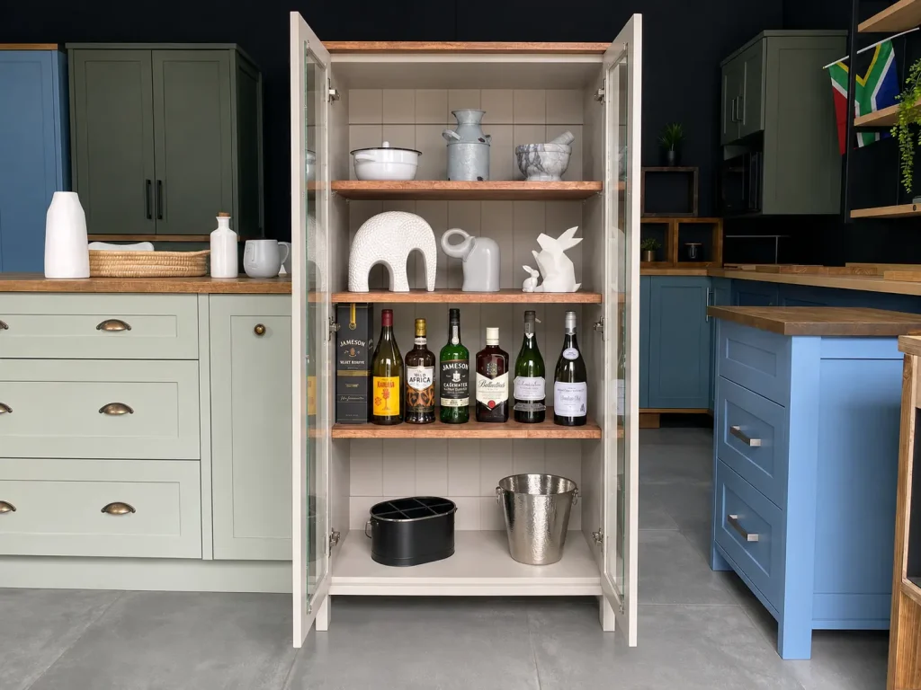 Open Full Lowercase Display Cabinet Showroom Front