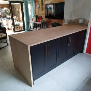 Black Combo Kitchen Island Showroom Left