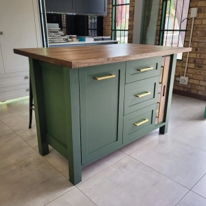 Green Combo Kitchen Island Showroom Left